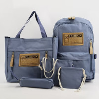 Міський шкільний рюкзак 5 в 1 9044 з пеналом, шопером, косметичкою та мішечком, ідеальний для дітей та підлітків